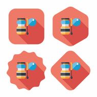 bubbles flat icon with long shadow eps10 N11