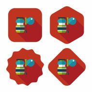 bubbles flat icon with long shadow eps10 N12
