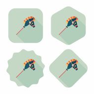 toy horse flat icon with long shadow eps10 N19