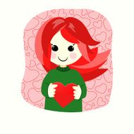 Valentine`s Day girl