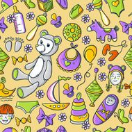 Kids and toys pattern N2