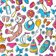 Kids and toys pattern N3