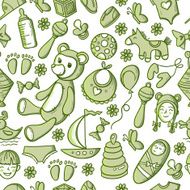 Kids and toys pattern N6