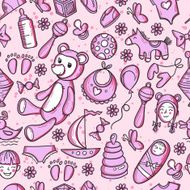 Kids and toys pattern N7