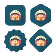 baby rattle flat icon with long shadow EPS 10 N75