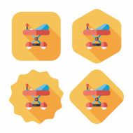 Baby walker flat icon with long shadow eps10 N35