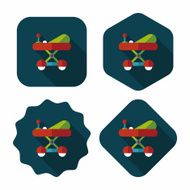 Baby walker flat icon with long shadow eps10 N36