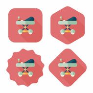 Baby walker flat icon with long shadow eps10 N38