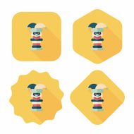 Pyramid toy flat icon with long shadow eps10 N66