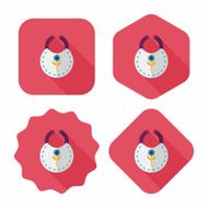 baby bib flat icon with long shadow EPS 10 N63