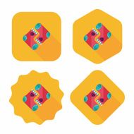 Christmas stocking flat icon with long shadow EPS 10 N12