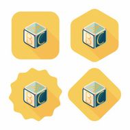 ABC blocks flat icon with long shadow EPS 10 N21