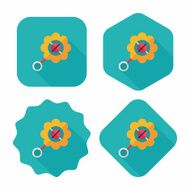 baby rattle flat icon with long shadow EPS 10 N76