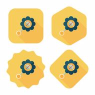 baby rattle flat icon with long shadow EPS 10 N77