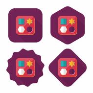 educational toy flat icon with long shadow EPS 10 N13
