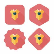 baby onesie flat icon with long shadow EPS 10 N17