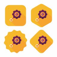 baby Rattle flat icon with long shadow eps10 N120