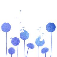 watercolor dandelion background N4
