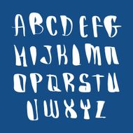 Handwritten vector script alphabet letters set N2