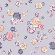hand drawn buttons pattern
