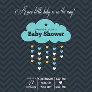 Baby boy shower card N7