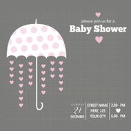 Baby girl invitation for baby shower N2