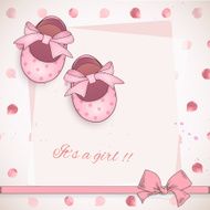 Baby girl shower card N5