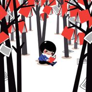 Child in the Woods of Books