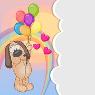 Dog with balloons