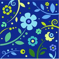 Blue floral background
