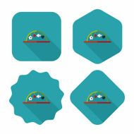 Baby crib hanging toy flat icon with long shadow eps10 N23