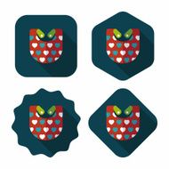 baby bib flat icon with long shadow EPS 10 N66
