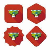diaper flat icon with long shadow eps10 N23
