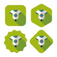 baby onesie flat icon with long shadow eps10 N23