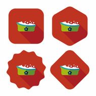 baby bath flat icon with long shadow eps10 N26