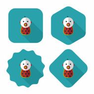 baby flat icon with long shadow eps 10 N22