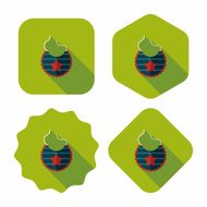 baby bib flat icon with long shadow EPS 10 N67