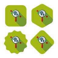 baby Rattle flat icon with long shadow eps10 N128