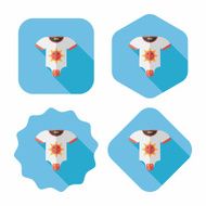 baby onesie flat icon with long shadow eps10 N24