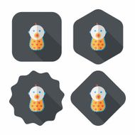 baby flat icon with long shadow eps 10 N23