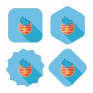 baby bib flat icon with long shadow eps10 N15