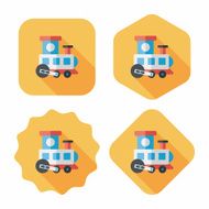 Train toy flat icon with long shadow EPS 10 N42