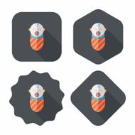 baby flat icon with long shadow eps10 N83