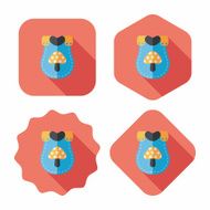 baby bib flat icon with long shadow EPS 10 N69
