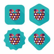 baby bib flat icon with long shadow EPS 10 N70
