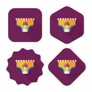 diaper flat icon with long shadow eps10 N25