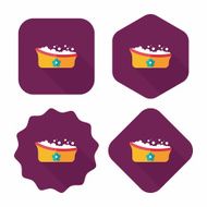 baby bath flat icon with long shadow eps10 N28