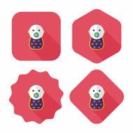 baby flat icon with long shadow eps 10 N24