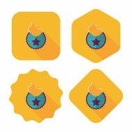 baby bib flat icon with long shadow eps10 N16