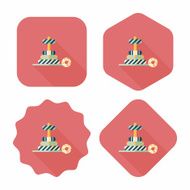 Pyramid toy flat icon with long shadow eps10 N70